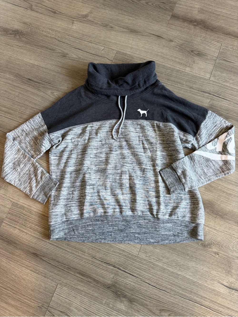 Victoria's Secret PINK Gray & Black Pullover Sweatshirt